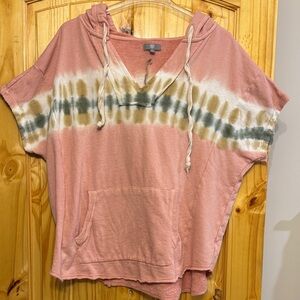 True Craft Pink Tie-Dye Hooded top XL